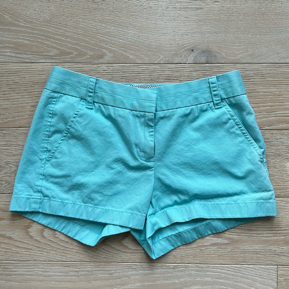 J. Crew 3” chino shorts Size 2 Color Bright Light Blue